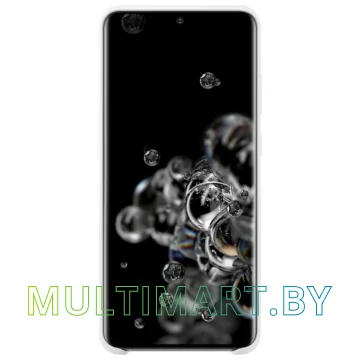 Чехол Samsung Silicone Cover для Galaxy S20 Ultra (белый) картинка 2